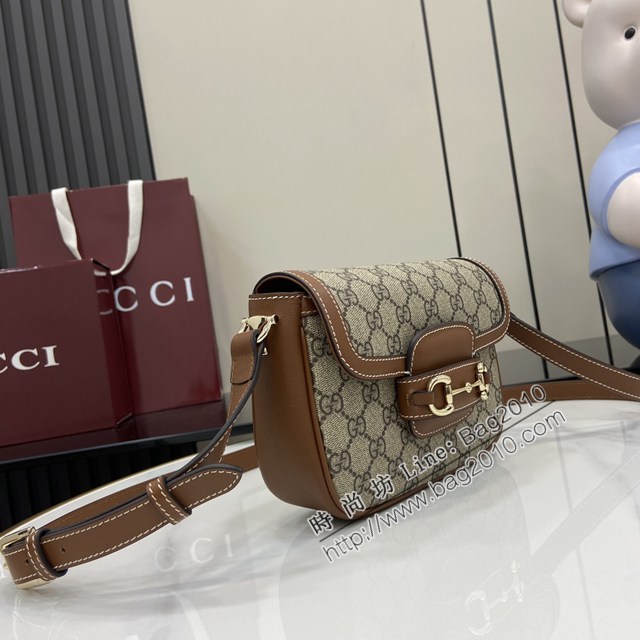 Gucci專櫃古馳最新款Horsebit 1955系列迷你肩背包單肩斜挎女包 jh2758型號：815205